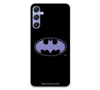 Funda para Samsung Galaxy A34 5G Oficial de DC Comics Batman Logo Transparente para Proteger tu móvil. Carcasa para Samsung de Silicona Transparente Flexible con Licencia Oficial de DC Comics