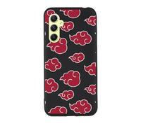 Funda para Samsung Galaxy A34 5G Oficial de Naruto, Akatsuki para Proteger tu móvil. Carcasa en Silicona Líquida Negra Flexible con Licencia Oficial