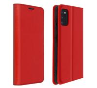 Funda para Samsung Galaxy A41 de piel y cartera con F. Soporte - Rojo