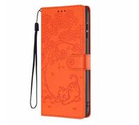 Funda para Samsung Galaxy A42 5G, funda de piel, diseño de gato en relieve, plegable, funda para teléfono móvil, funda para Samsung Galaxy A42 5G, funda protectora para teléfono móvil, soporte y