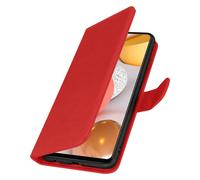 Funda para Samsung Galaxy A42 Tarjetero Soporte Vídeo Rojo