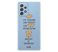 Funda para Samsung Galaxy A52 4G - A52 5G - A52S 5G Oficial de Pedrita Parker Rodéate de Croquetas Transparente para Proteger tu móvil. Carcasa Silicona Flexible con Licencia Oficial Pedrita Parker