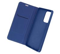 Funda para Samsung Galaxy A53 5G Cierre Tarjetero Cordel Efecto Carbono Azul