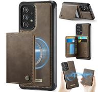 Funda para Samsung Galaxy A53,Cartera MagSafe Magnética con Bloqueo RFID, Funda de Cierre Magnético, Cartera de Cuero PU con Soporte, Ranura para Tarjetas, Case para Samsung Galaxy A53, Marrón