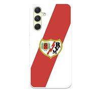 Funda para Samsung Galaxy A54 5G del Rayo Vallecano Escudo tansparente para Proteger tu móvil. Carcasa de Silicona Flexible con Licencia Oficial Rayo Vallecano