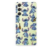 Funda para Samsung Galaxy A54 5G Oficial de Lilo & Stitch Patron Transparente para Proteger tu móvil. Carcasa para Samsung de Silicona Flexible con Licencia Oficial de Disney