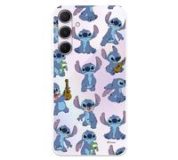 Funda para Samsung Galaxy A55 5G Oficial de Lilo & Stitch Patron Transparente para Proteger tu móvil. Carcasa para Samsung de Silicona Flexible con Licencia Oficial de Disney
