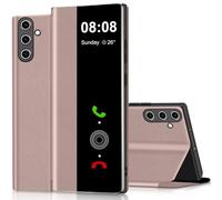 Funda para Samsung Galaxy A56 5G Funda Clear View para Samsung Galaxy A56 Funda con Soporte Plegable Pantalla Táctil View Flip Extrafina Cuero Funda Protectora Case Cover Clear S View