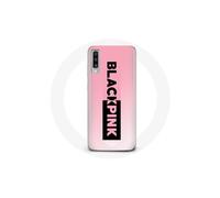 Funda para Samsung Galaxy A70 Blackpink Grupo de K-pop Logo Negro Rosa Fondo Rosa