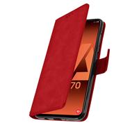 Funda para Samsung Galaxy A70 Cartera Vintage con F. Soporte - Rojo