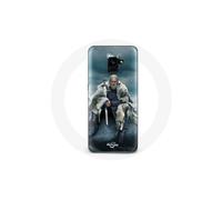 Funda para Samsung Galaxy A8 Plus Vikings Serie Temporada 6 Logo Ragnar Lothbrok V Espada Gris Fondo Borroso