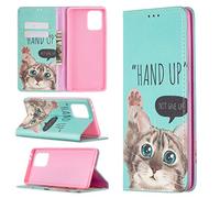 Funda para Samsung Galaxy A91 / S10 Lite, PU Cuero Case Flip Protectora Cover con Soporte, Ranuras para Tarjetas Cierre Magnético Billetera Tapa Carcasa para Galaxy A91 / S10 Lite, Gato