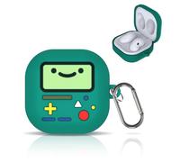 Funda para Samsung Galaxy Buds Pro/Live/2/2 Pro, diseño de consolas de juegos de caricatura con mosquetón, color verde