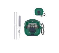 Funda para Samsung Galaxy Buds3 Pro Earbuds,toergy Soft TPU Clear Cover,Impermeable,Resistente a los golpes, fácil de llevar, con cordón, llavero y kit de limpieza (verde)