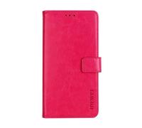 Funda para Samsung Galaxy J1 2016,Caja de teléfono Plegable magnética de Cuero PU Compatible con Samsung Galaxy J1 2016 Fundas,Diseño de Billetera con Ranuras para Tarjetas -Rose Red