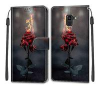 Funda para Samsung Galaxy J6 2018, Fuego y Rosas