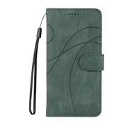 Funda para Samsung Galaxy M15/F15, piel sintética de alta calidad, función atril, a prueba de golpes, con diseño de flor, funda protectora con tarjetero para Samsung Galaxy M15/F15, color verde