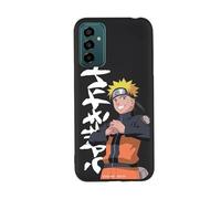 Funda para Samsung Galaxy M23 5G - Samsung Galaxy M13 Oficial de Naruto, Texto Japanese Blanco para Proteger tu móvil. Carcasa en Silicona Líquida Negra Flexible con Licencia Oficial