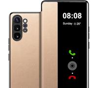 Funda para Samsung Galaxy Note 10 Plus S View, Clear View Flip Folio de piel de primera calidad y policarbonato duro para Samsung Note 10 Plus, funda antiarañazos, funda para teléfono Samsung Note 10