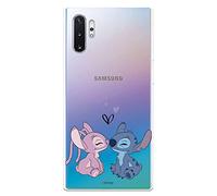 Funda para Samsung Galaxy Note10 Plus Oficial de Lilo & Stitch - Angel & Stitch Beso para Proteger tu móvil. Carcasa de Silicona Flexible con Licencia Oficial de Disney