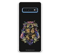 Funda para Samsung Galaxy S10 Oficial de Harry Potter Hogwarts Floral para Proteger tu móvil. Carcasa para Samsung de Silicona Flexible con Licencia Oficial de Harry Potter.