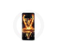 Funda para Samsung Galaxy S10 Plus Vikings Serie Temporada 6 logo V Espada de Fuego Fondo Negro
