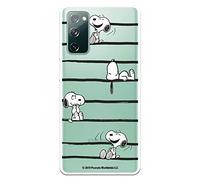 Funda para Samsung Galaxy S20 FE Oficial de Snoopy Rayas para Proteger tu móvil. Carcasa para Samsung de Silicona Flexible con Licencia Oficial de Peanuts.