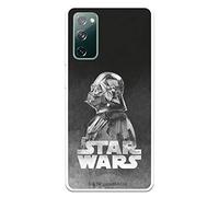 Funda para Samsung Galaxy S20 FE Oficial de Star Wars Darth Vader Fondo Negro para Proteger tu móvil. Carcasa para Samsung de Silicona Flexible con Licencia Oficial de Star Wars.