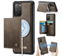 Funda para Samsung Galaxy S20 Plus,Cartera MagSafe Magnética con Bloqueo RFID, Funda de Cierre Magnético, Cartera de Cuero PU con Soporte, Ranura para Tarjetas, Case para Galaxy S20 Plus, Marrón