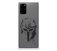 Funda para Samsung Galaxy S20 Plus Oficial de The Mandalorian Mando Casco para Proteger tu móvil. Carcasa para Samsung de Silicona Flexible con Licencia Oficial de Star Wars.