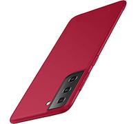 Funda para Samsung Galaxy S21 FE 5G, Ultrafina Funda para teléfono móvil Ajuste Fino protección antiarañazos Carcasa rígida Parachoques rígido PC Samsung Galaxy S21 FE Funda de 6,4” Rojo