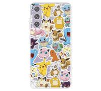 Funda para Samsung Galaxy S21 FE Oficial de Pokémon, Patrón Sticker Pokémon para Proteger tu móvil. Carcasa para Samsung de Silicona Flexible con Licencia Oficial de Pokémon