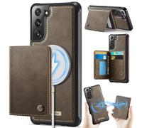 Funda para Samsung Galaxy S22 Plus,Cartera MagSafe Magnética con Bloqueo RFID, Funda de Cierre Magnético, Cartera de Cuero PU con Soporte, Ranura para Tarjetas, Case para Galaxy S22 Plus, Marrón