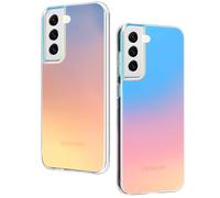 Funda para Samsung Galaxy S22 Plus, Estuche Mate Translúcido Protección Antigolpes de Grado Militar Carcasa, Efecto de Remolino Iridiscente para Flexible Suave TPU Silicona Case