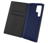 Funda para Samsung Galaxy S22 Ultra Tarjetero Soporte Vídeo Azul