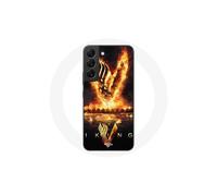 Funda para Samsung Galaxy S22 Vikings Serie Temporada 6 logo V Espada de Fuego Fondo Negro