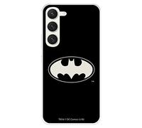 Funda para Samsung Galaxy S23 Oficial de DC Comics Batman Logo Transparente para Proteger tu móvil. Carcasa para Samsung de Silicona Flexible con Licencia Oficial de DC Comics