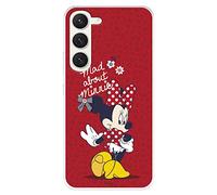 Funda para Samsung Galaxy S23 Oficial de Disney Minnie Mad About para Proteger tu móvil. Carcasa para Samsung de Silicona Flexible con Licencia Oficial de Clásicos Disney