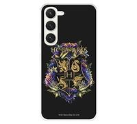 Funda para Samsung Galaxy S23 Oficial de Harry Potter Hogwarts Floral para Proteger tu móvil. Carcasa para Samsung de Silicona Flexible con Licencia Oficial de Harry Potter