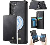 Funda para Samsung Galaxy S23 Plus,Cartera MagSafe Magnética con Bloqueo RFID, Funda de Cierre Magnético, Cartera de Cuero PU con Soporte, Ranura para Tarjetas, Case para Galaxy S23 Plus, Negro