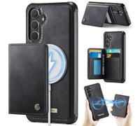 Funda para Samsung Galaxy S24 FE,Cartera MagSafe Magnética con Bloqueo RFID, Funda de Cierre Magnético, Cartera de Cuero PU con Soporte, Ranura para Tarjetas, Case para Samsung Galaxy S24 FE, Negro