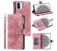 Funda para Samsung Galaxy S24 FE Mandala con cremallera y 8 ranuras para tarjetas con correa, a prueba de golpes, de piel, cartera tipo cartera, funda para teléfono, cierre magnético, funda tipo libro