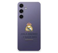 Funda para Samsung Galaxy S24 Plus del Real Madrid ¡HALA Madrid! tansparente para Proteger tu móvil. Capa de Silicona Flexible con Licencia Oficial Real Madrid