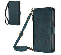 Funda para Samsung Galaxy S25 Edge Piel PU Premium Embossed Libro de Cuero Billetera Premium Phone Case Flip Folio Card Slot Holder Magnetic Stand Funda para Samsung Galaxy S25 Edge,Verde