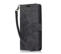 Funda para Samsung Galaxy S25 Plus con diseño de mariposa, a prueba de golpes, con ranura para tarjeta, cierre magnético de piel sintética, color negro