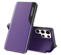 Funda para Samsung Galaxy S25 Ultra Funda Clear View Plegable Piel Flip Funda para Samsung S25 Ultra Case con Soporte Resistente a los golpes Resistente a los arañazos Funda Galaxy S25 Ultra 5G