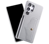 Funda para Samsung Galaxy S25 Ultra/S25 Plus/S25, Litchi cicatrices patrón de piel para teléfono móvil con tarjetero, correa para el hombro, azul, S25