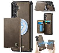 Funda para Samsung Galaxy S26 Plus,Cartera MagSafe Magnética con Bloqueo RFID, Funda de Cierre Magnético, Cartera de Cuero PU con Soporte, Ranura para Tarjetas, Case para Galaxy S26 Plus, Marrón