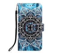 Funda para Samsung Galaxy S26 Pro, piel sintética pintada en 3D, funda protectora magnética con ranuras para tarjetas para Samsung Galaxy S26 Pro Mandala