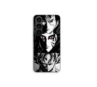 Funda para Samsung Galaxy S26 Sangoku Naruto Luffy One Piece Dragon Ball Z fondo negro y blanco Maniacase